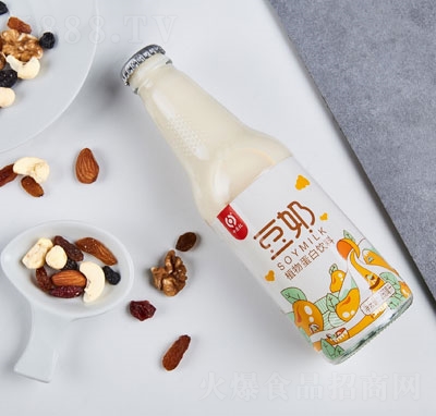 中原紅豆奶植物蛋白飲料280ml（瓶）