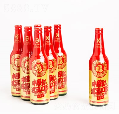 中原紅紅福玻璃瓶口樂(lè)汽水碳酸飲料（瓶）