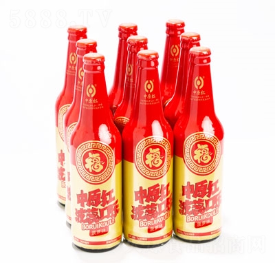 中原紅紅福玻璃瓶口樂(lè)汽水碳酸飲料500ml