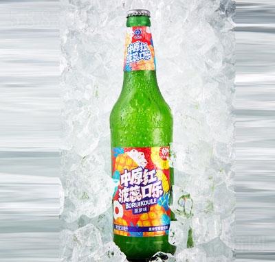 中原紅波蕊口樂(lè)菠蘿味碳酸飲料汽水（瓶）
