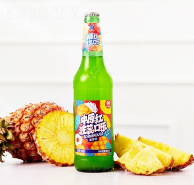 中原紅波蕊口樂(lè)菠蘿味碳酸飲料汽水500ml