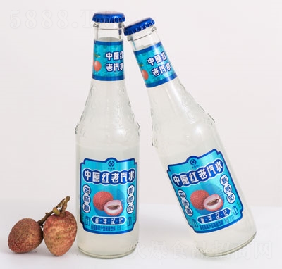 中原紅老汽水荔枝味碳酸飲料